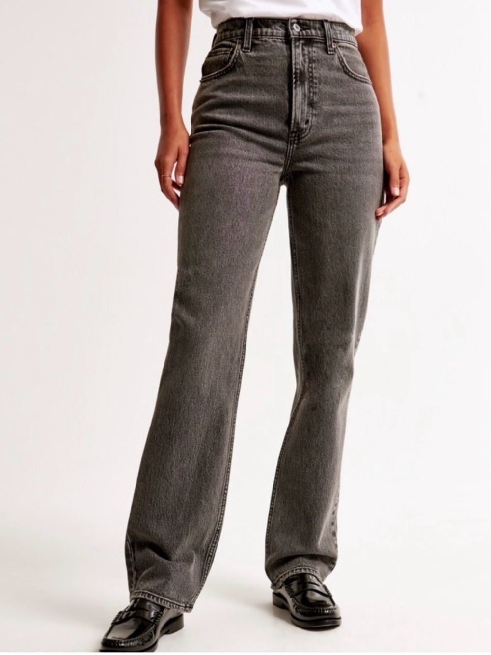 Abercrombie & Fitch Women’s 90s Straight Ultra High Rise Jeans Curve Love